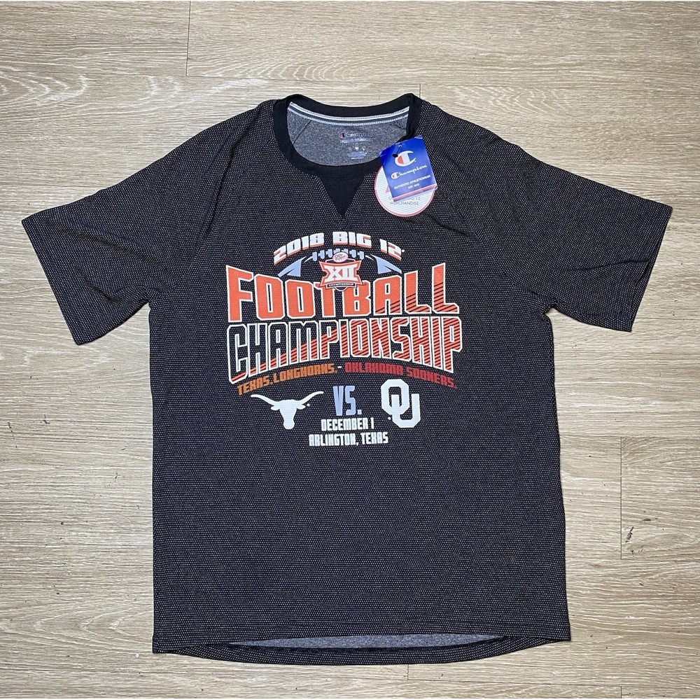 NWT Champion 2018 Big 12‎ Football Championship Texas vs Oklahoma Men's MEDIUM